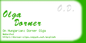 olga dorner business card